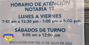 Notaria 17 medellin horarios de atención