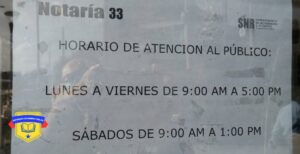 Notaria 33 bogota horarios de atención