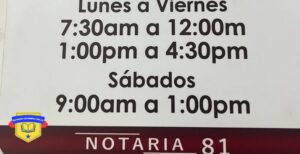 Notaria 81 bogota horarios de atención