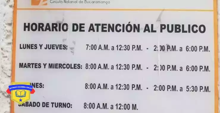 Notaria 2 de bucaramanga horarios de atención